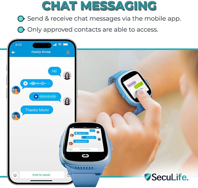 Kids Watch with GPS Tracker, Two-Way Calling, Real-Time Tracking & SOS Alerts - Smart Watch for Kids Call and Text with Geo-Fencing, School Mode, Water-Resistant, Long Battery Life & Parental Controls