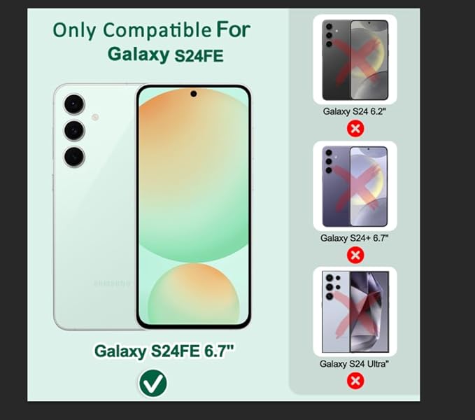 MONASAY Wallet Case Fit for Samsung Galaxy S24 FE 6.1 inch 5G,[RFID Blocking] Flip Folio Leather Cell Phone Cover with Credit Card Holder, Mint