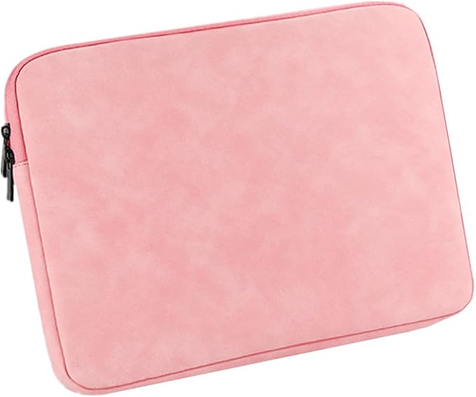 Megoo 15" Laptop Sleeve Soft PU Leather Case for Surface Laptop 7/6/5/4/3/Book 15.6", 15"-16" Samsung Galaxy/HP/Acer/Dell/Lenovo/Asus Notebook Chromebook Computers Carry Case Bag(Pink)