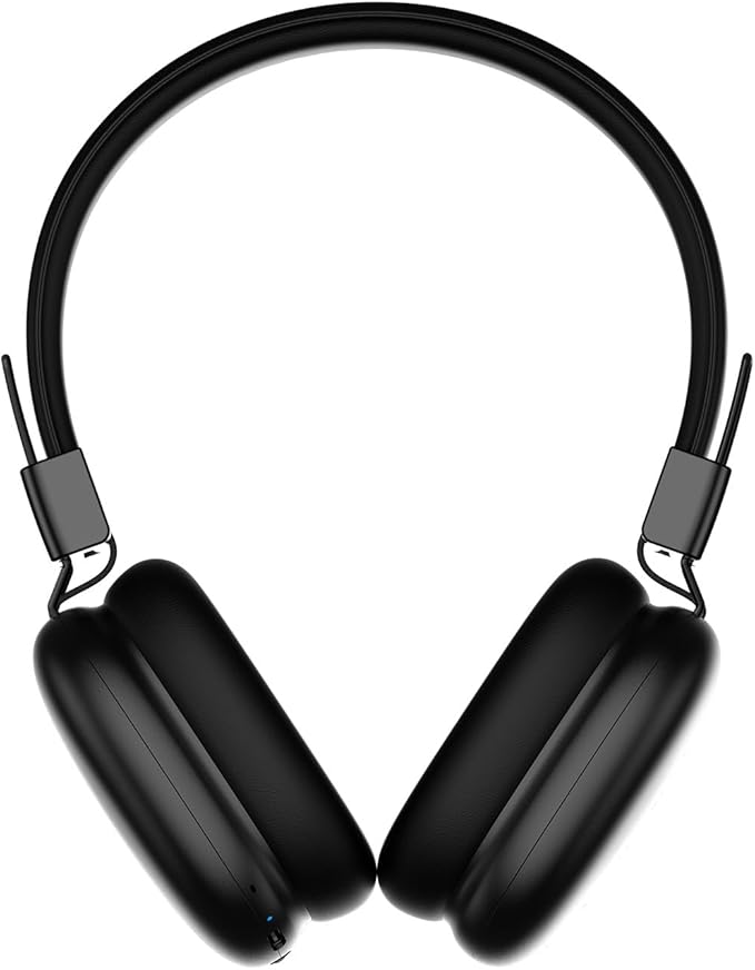 Kids Bluetooth Headphones, Over-Ear Wireless Headphones with Microphone, Safe-Volume 85dBA, Bluetooth 5.4, Foldable Lightweight and Comfortable, 50H Playtime, USB-C Charging, Black