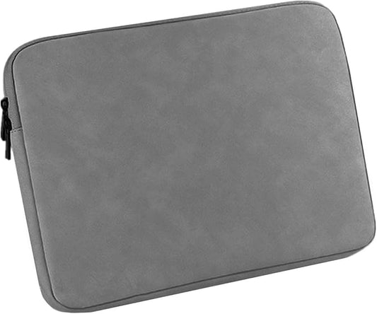 Megoo 13" Laptop Case Soft PU Leather Sleeve for Surface Pro 12/11/10/9/X/8/7/6/5/4, Samsung Galaxy, Lenovo Yoga, Shockproof Water-Resistant Carry Case Bag for 12"-13.3" Notebook Computers(Dark Gray)