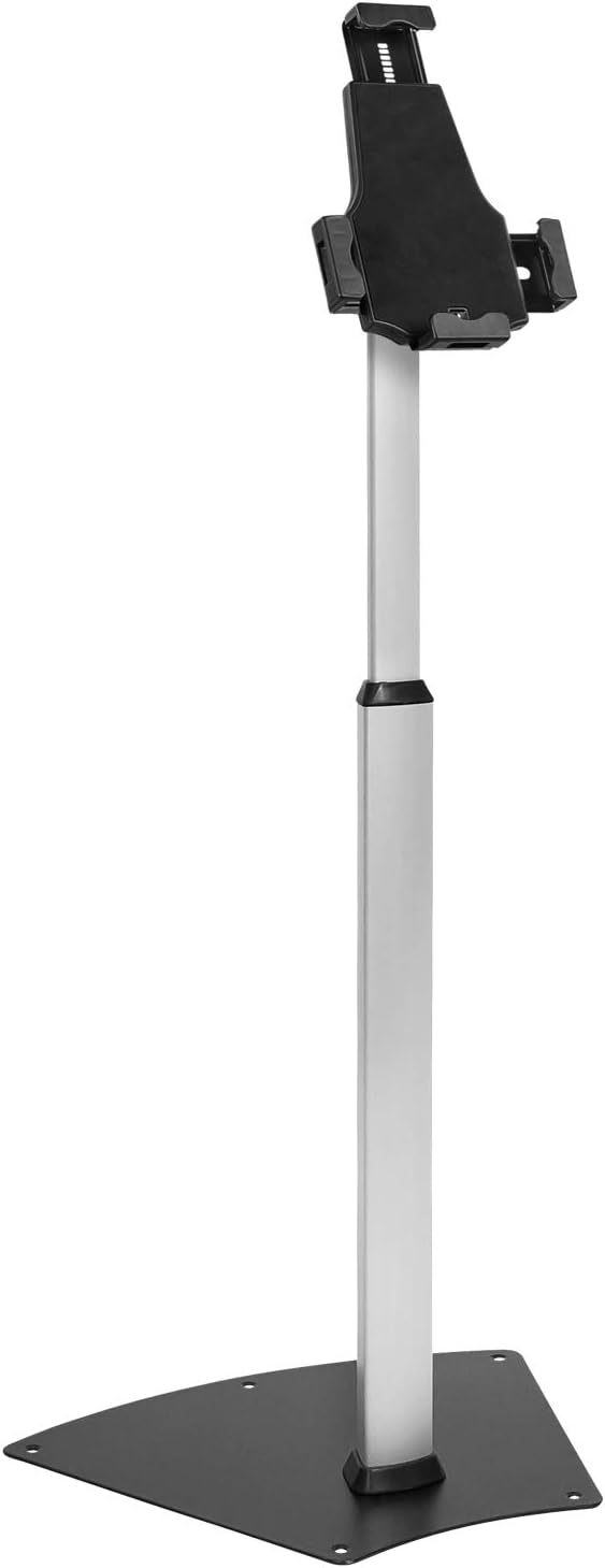 Mount-It! Anti-Theft Universal Tablet Floor Stand Kiosk – Height Adjustable Kiosk Floor Stand - Locking Tablet Mount Stand for iPad, Galaxy, Surface Go & Other 7.9"- 10.9" Tablets