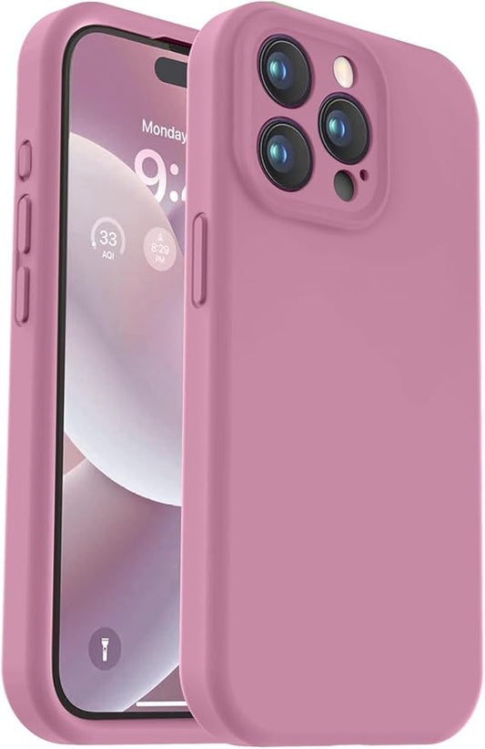 Vooii Compatible with iPhone 15 Pro Max Case, Upgraded Premium Silicone, [Camera Protection] [Soft Anti-Scratch Microfiber Lining] Shockproof Phone Case for iPhone 15 Pro Max 6.7" - Lavender Purple