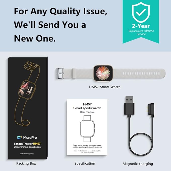 MorePro Smart Watch for Men Women(Make/Answer Call), 1.85" Smartwatch with 24/7 Heart Rate & Blood Pressure Monitor, Blood Oxy-gen Sleep Tracking, 120+ Sports Fitness Trackers for iPhone Android