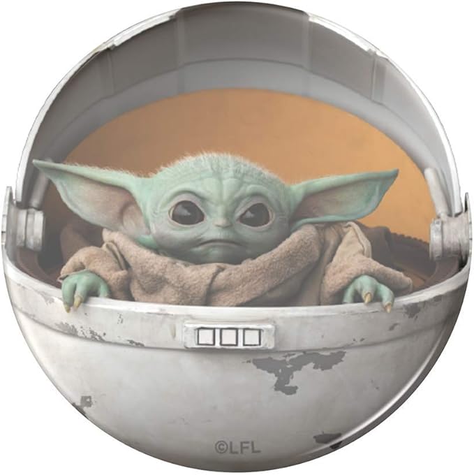 PopSockets Phone Grip with Expanding Kickstand, Adhesive Grip, StarWars, Cute PopSockets - Baby Yoda Pod (Gloss)