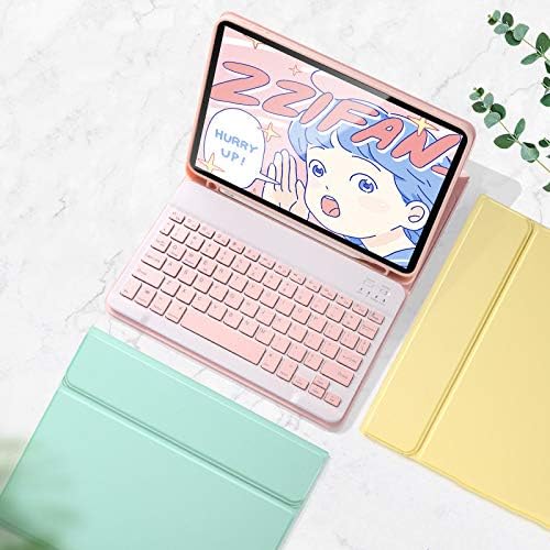 Color Keyboard for Galaxy Tab S9 FE+ / Tab S10+ / Tab S9+ /Tab S8+/S7+/S7 FE 12.4 inch Keyboard Case Cute Detachable Removable Wireless Bluetooth Keyboard,DarkGreen
