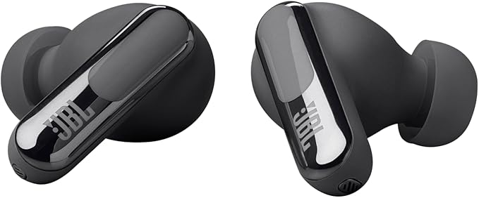 JBL Live Beam 3 - True Wireless Noise-Cancelling Stick-Closed Earbuds, 48Hrs Total Playback, Wireless Charging, 6 Mics for Perfect Calls, Multi-Point Connection, IP55 Waterproof and dustproof (Black)