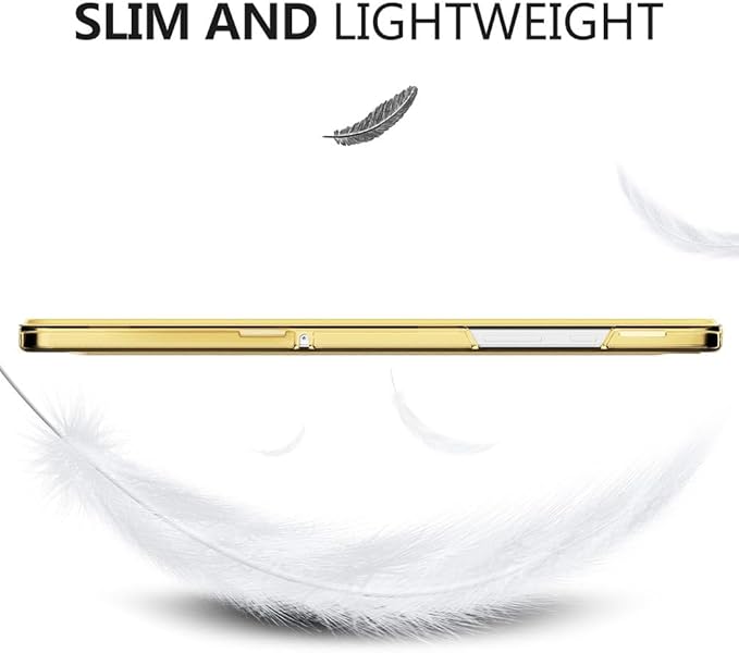 MoKo Case for Galaxy Tab A9+/A9 Plus 11 inch 2023, Slim Stand Protective Smart Cover with Hard PC Translucent Back Shell for Tab A9 Plus Tablet (SM-X210/X216/X218), Auto Wake/Sleep, Yellow