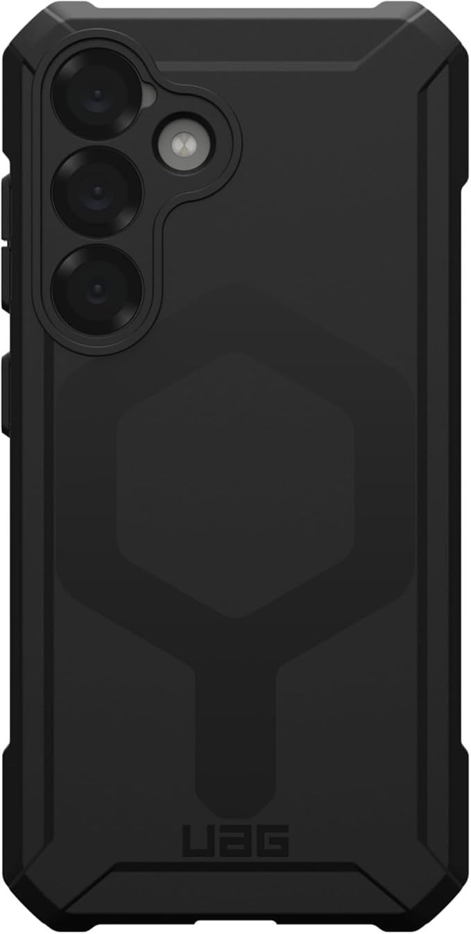 URBAN ARMOR GEAR UAG Designed for Samsung Galaxy S25 Case 6.2" Essential Armor - Compatible with Magnetic Charging Rugged Military Drop Tested Anti-Slip Protective Cover, Black