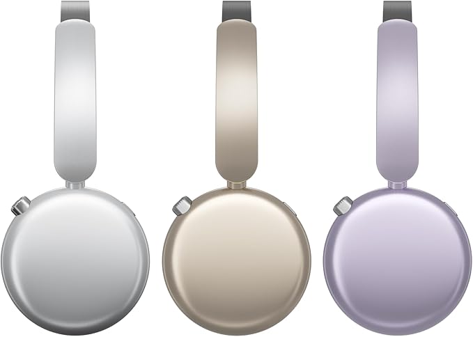 LORELEI Q60 Wireless Bluetooth On-Ear Headphones Lightweight ，Built-in Micphone, 40 Hours Up Battery Life, Bass Mode, Memory Earmuffs (Purple)