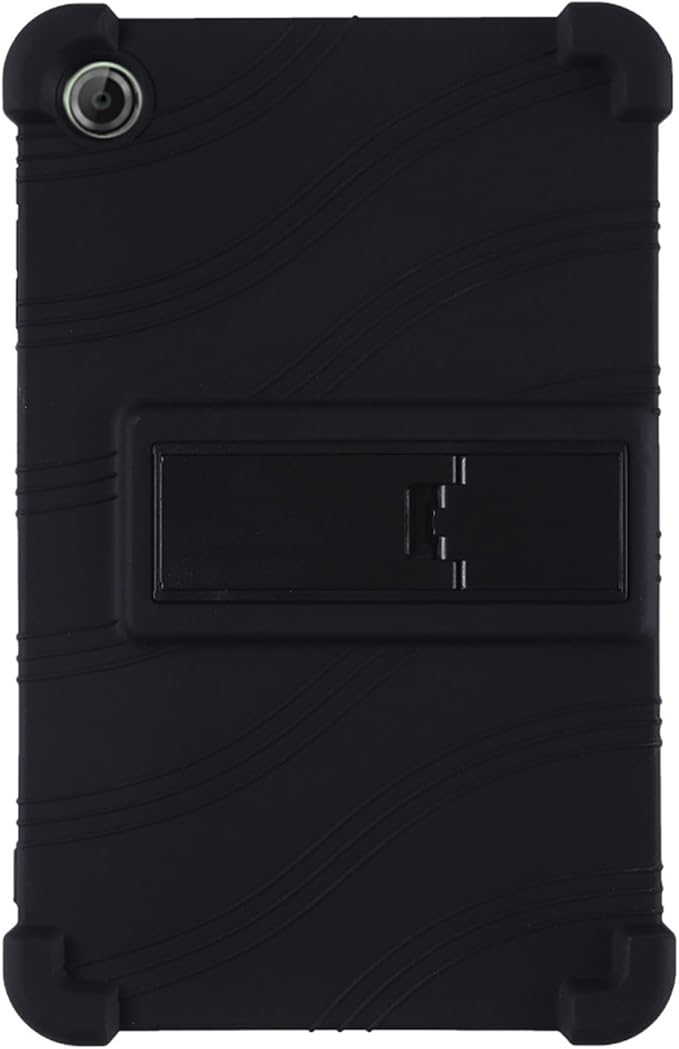 Case for Lenovo Tab One 8.7 Inch Tablet 2025 (TB305FU), Kids Friendly Soft Silicone Adjustable Stand Cover for Lenovo Tab K9 Tablet 8.7 inch Tablets (Black)