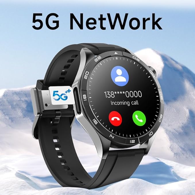 Smart Watch for Men Women - with 8+128GB Extra Storage, 1.43" AMOLED HD Screen, 24/7 Heart Rate/Sleep Fitness, 115+Sports Modes|IP68 Waterproof Compatible with iOS/Android (Black)