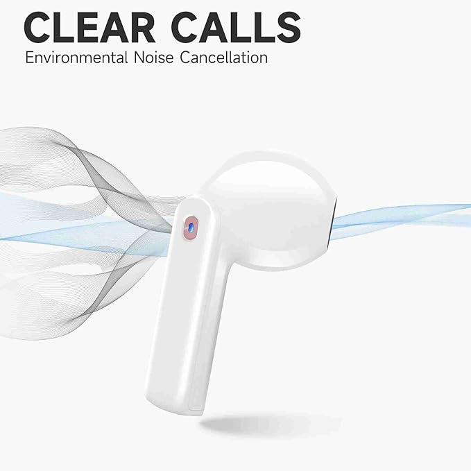 Wireless Earbuds Bluetooth Earbuds Wireless Headphones IPX5 Waterproof Earphones Noise Cancelling Headset Deep Bass Long Battery Bluetooth Headphones with Mic for iPhone Android