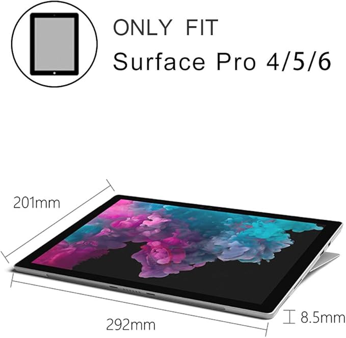 ZenRich Case for Surface Pro 7 Plus/ 7/6/ 5/4/ LTE with Pencil Holder, 360 Rotatable Stand, Hand Strap and Shoulder Belt - Heavy Duty Shockproof Full Body Protection Case - Black