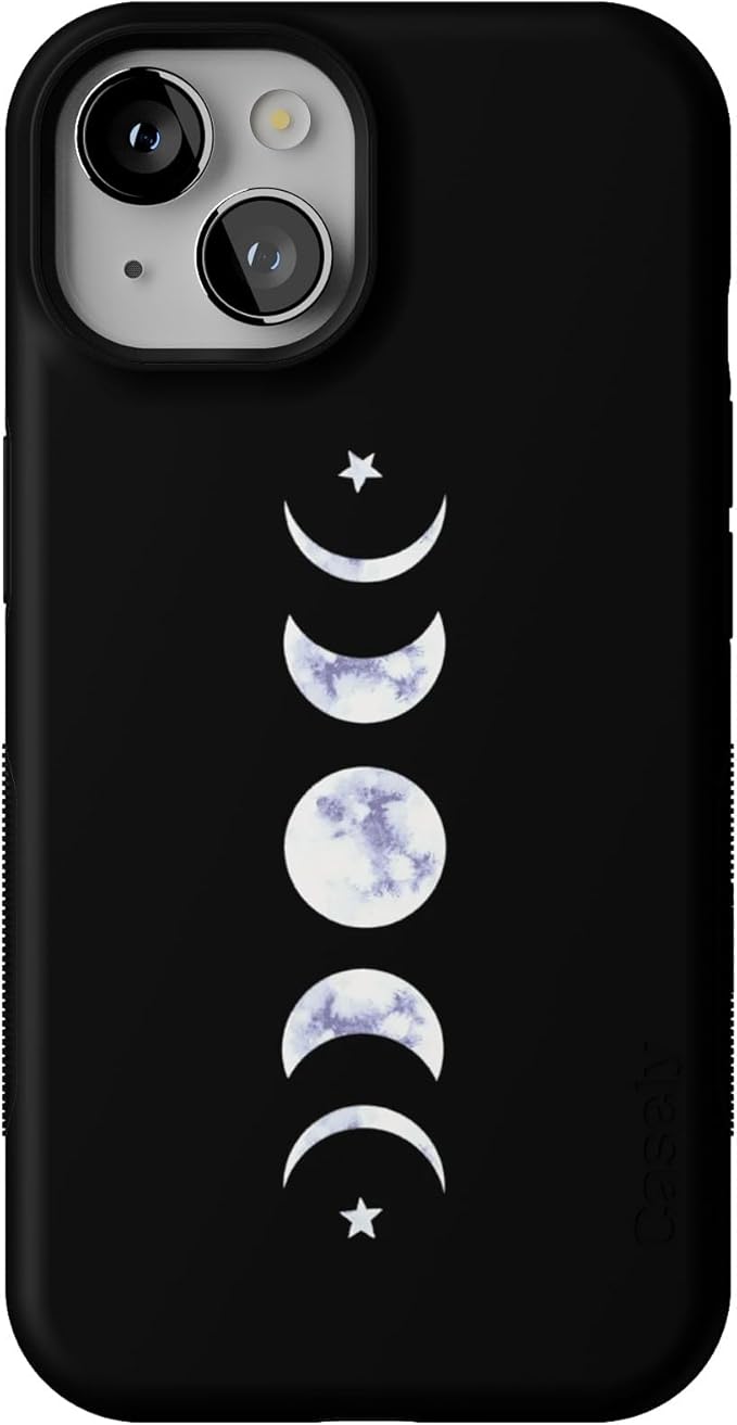 Casely iPhone 14 Case | It's Just a Phase | Marble Moon | Compatible with MagSafe | Bold Protective Design