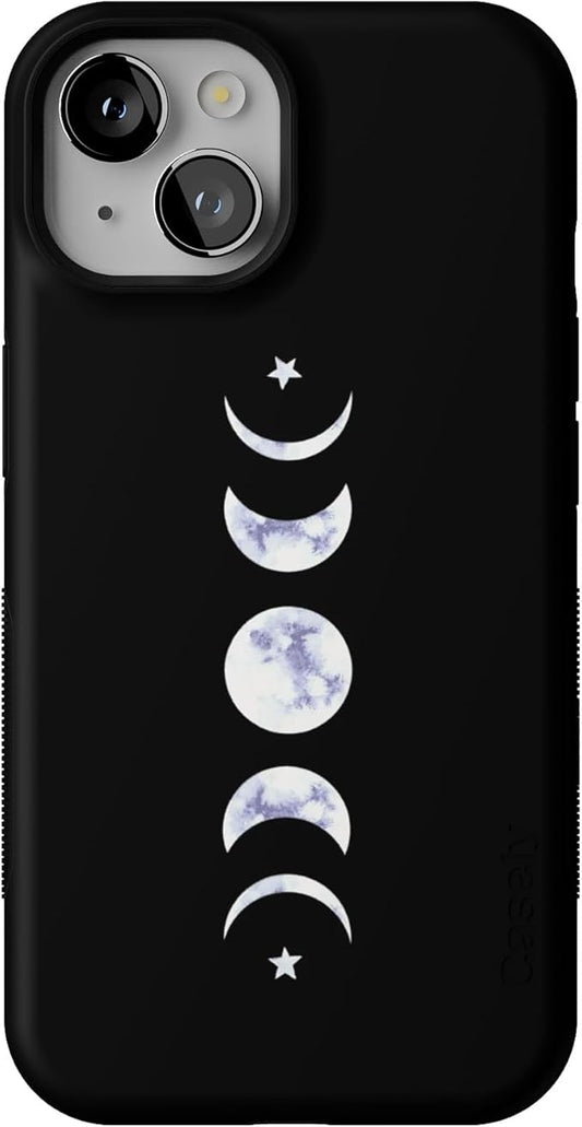 Casely iPhone 14 Case | It's Just a Phase | Marble Moon | Compatible with MagSafe | Bold Protective Design