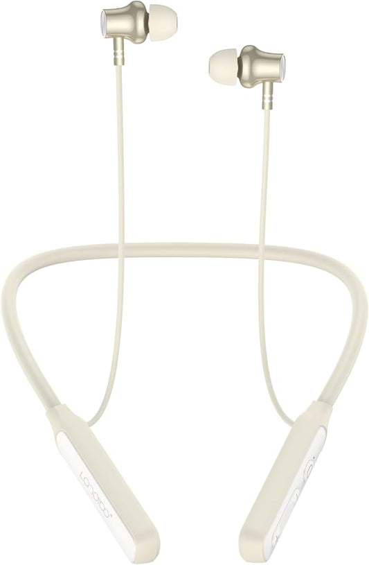 Neckband Earbuds，V5.2 with Microphone, 35 Hours Playtime, in-Ear Wireless Earbuds with Neckband，IPX7 sweatproof deep bass is Used for Music Phone Sports.(Skin)