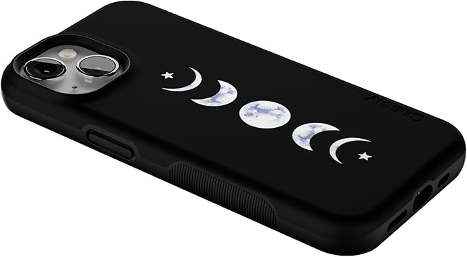 Casely iPhone 14 Case | It's Just a Phase | Marble Moon | Compatible with MagSafe | Bold Protective Design