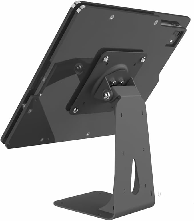 TABcare Anti-Theft Acrylic Case with 360 Rotate 180 Swivel Metal Desktop Stand & 90-Degree USB C Cable for Samsung Galaxy TAB A8 10.5 Tablet (Black, TAB A8 10.5)