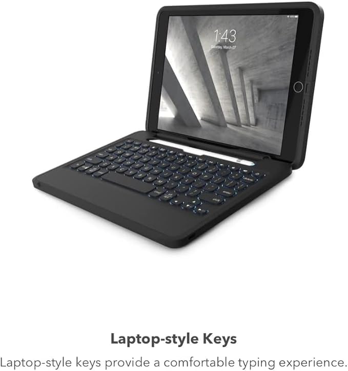 ZAGG Rugged Book iPad Pro 11-inch (M4) Keyboard Case - Durable Magnetic-Hinged, 6.6 Feet Drop Protection, Backlit Laptop-Style Keys, Multi-Device Pairing, Detachable Keyboard