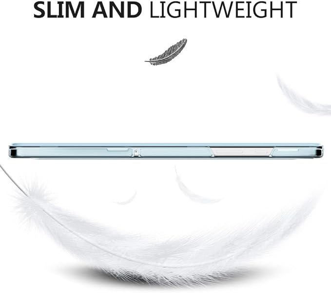 MoKo Case for Galaxy Tab A9+/A9 Plus 11 inch 2023, Slim Stand Protective Smart Cover with Hard PC Translucent Back Shell for Tab A9 Plus Tablet (SM-X210/X216/X218), Auto Wake/Sleep, Sky Blue