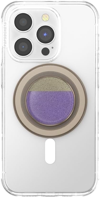 PopSockets Phone Grip for MagSafe with Kickstand, Magnetic Stand, Swappable Top, Secure Hold for iPhone MagSafe Cases, Phone & Tablet Grip - Lavender