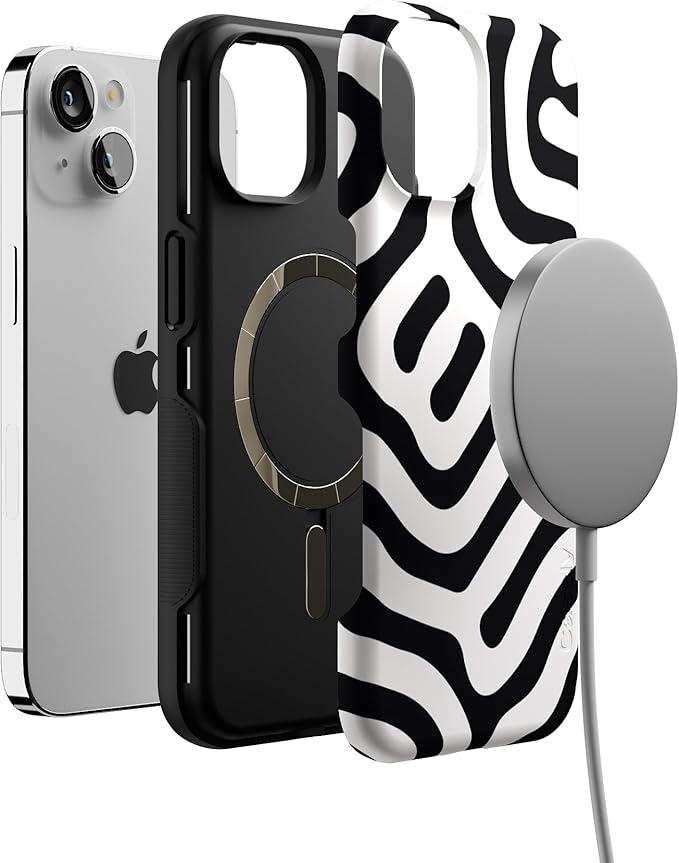 Casely iPhone 14 Case | Maze | High Contrast Design | Compatible with MagSafe | Bold Protective Design