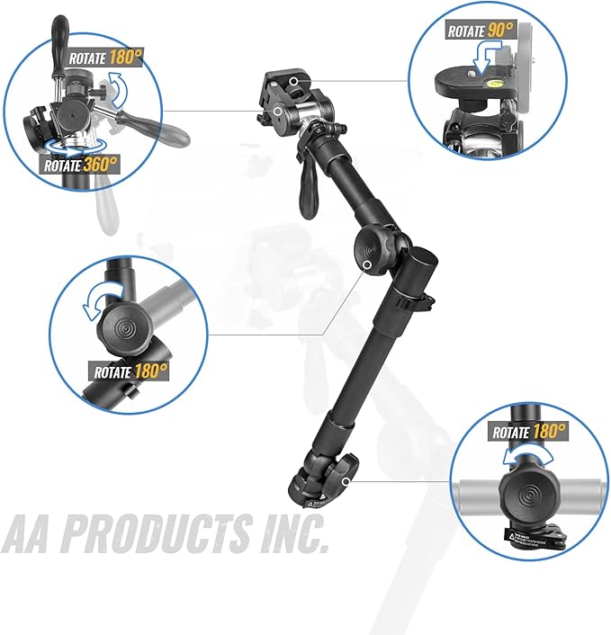 AA-Products T-100AP Aluminum Vehicle Tablets/Laptop/Ultrabooks Computer Mount Stand for Trucks-Vans-Cars-SUVs