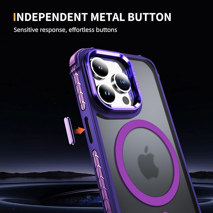 for iPhone15 Pro Case with MagSafe, Supports Magnetic Charging, [Military Drop Protection] Magnetic Case for iPhone 15 Pro, Purple
