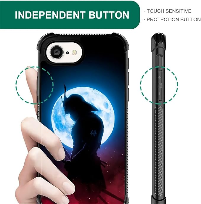 Compatible with iPhone 16e Case,Japan Samurai Phone Cover for Men/Women,Soft TPU Anti-Skid Thread and Four Corner Anti-Collision Protection Case Compatible with iPhone 16e 6.1inch