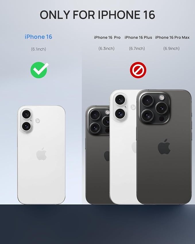 Lanhiem Magnetic for iPhone 16 Case, IP68 Waterproof Dustproof Case, [Compatible with Magsafe] [Built-in Screen Protector] Full Body Heavy Duty Rugged Phone Cover 6.1 inch, Natural