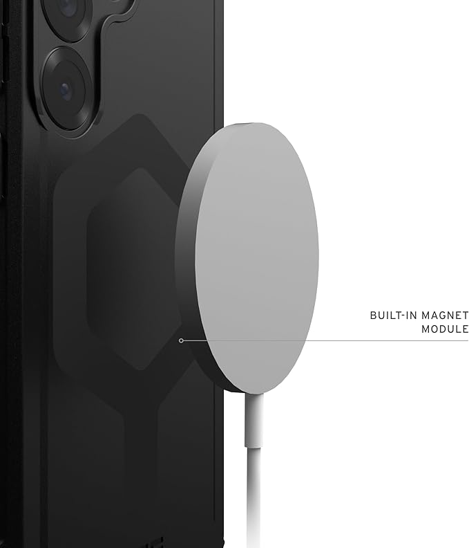 URBAN ARMOR GEAR UAG Designed for Samsung Galaxy S25 Case 6.2" Essential Armor - Compatible with Magnetic Charging Rugged Military Drop Tested Anti-Slip Protective Cover, Black