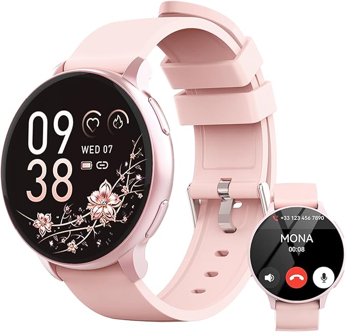 Smart Watch for Men Women Fitness Tracker with 100+ Sport Modes,Activity Trackers for iOS/Android Waterproof/Heart Rate/Sleep/Steps Monitor/Pedometer Monitor Monitor (Pink)