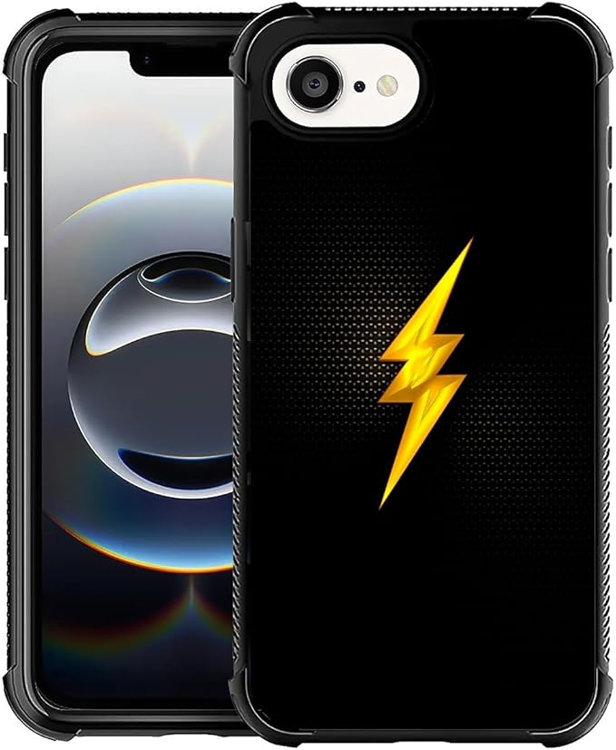 Compatible with iPhone 16e Case,Flash Phone Cover for Men/Women,Soft TPU Anti-Skid Thread and Four Corner Anti-Collision Protection Case Compatible with iPhone 16e 6.1inch