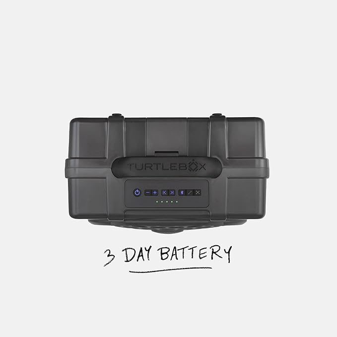 Turtlebox Original Gen 3: Portable Outdoor Bluetooth Speaker – Ultra-Loud (120dB), Waterproof (IP67), Rugged, Impact-Resistant, 3-Day Battery | Party Mode: Unlimited Pairing Stereo, Gray/Kelly Green
