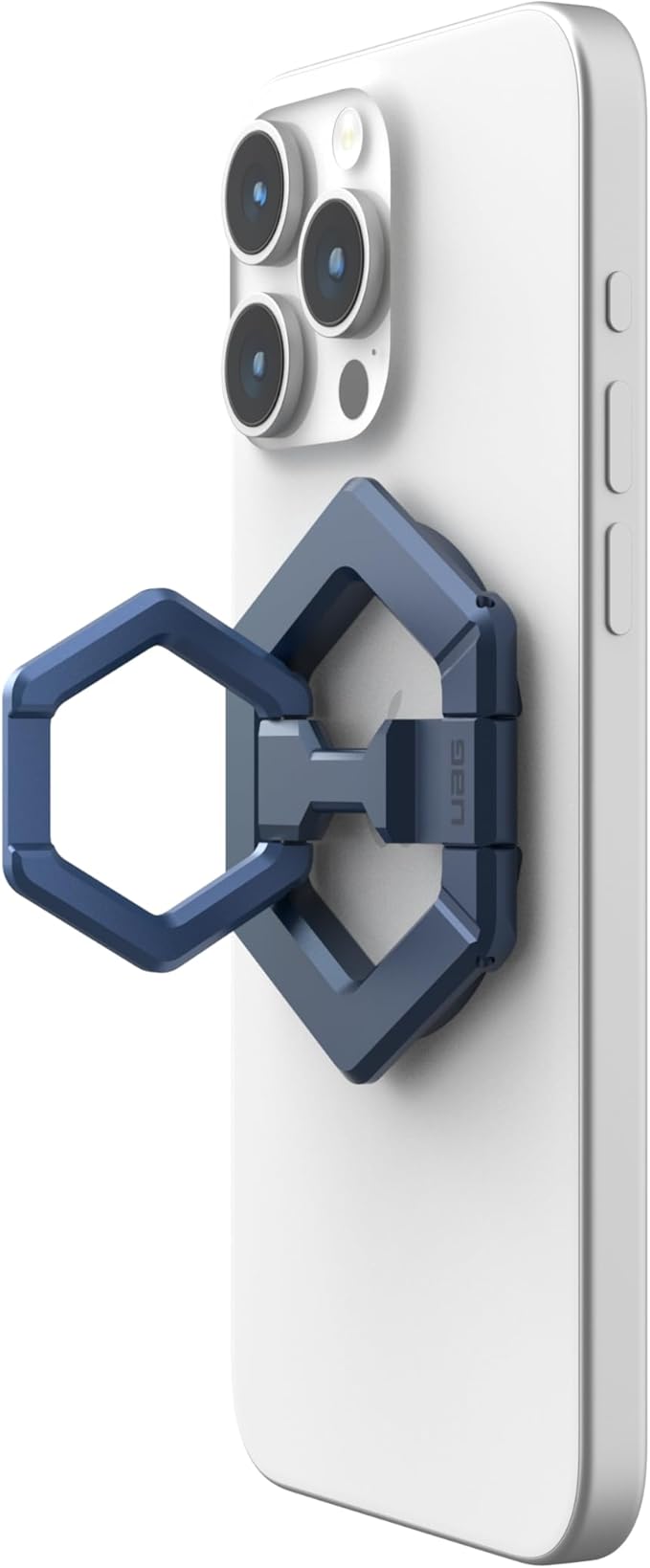 URBAN ARMOR GEAR UAG Magnetic Ring Stand Compatible with MagSafe Magnet, Removable Metal Finger Ring Grip 360 Rotation Adjustable Kickstand for iPhone 17, Galaxy S25, Mallard/Bright Blue