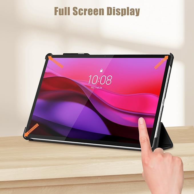 Fintie Case for Lenovo Yoga Pad Pro AI 12.7" TB520FU / Yoga Tab Plus 12.7 inch Tablet, Lightweight Slim Shell Stand with Auto Sleep/Wake, Black