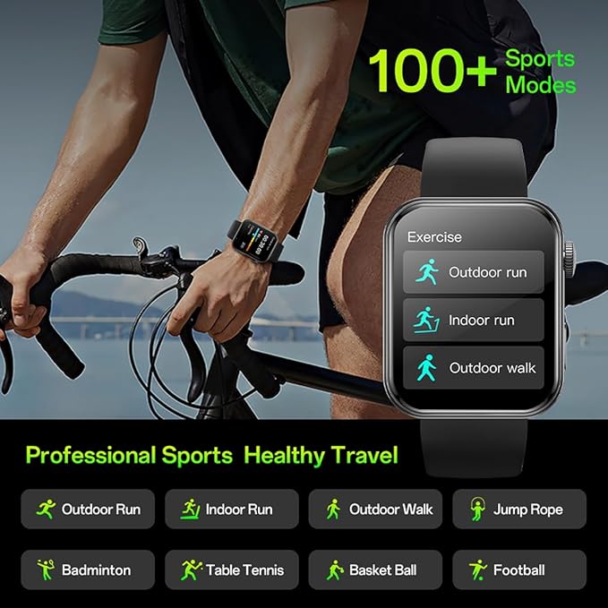 Smart Watches for Men Women (Answer/Make Calls), 1.91'' TFT HD Screen, 100+ Sports Modes Fitness Tracker, Heart Rate/Blood Oxygen/Sleep Monitor, IP67 Waterproof for Android/iOS, Rose Gold