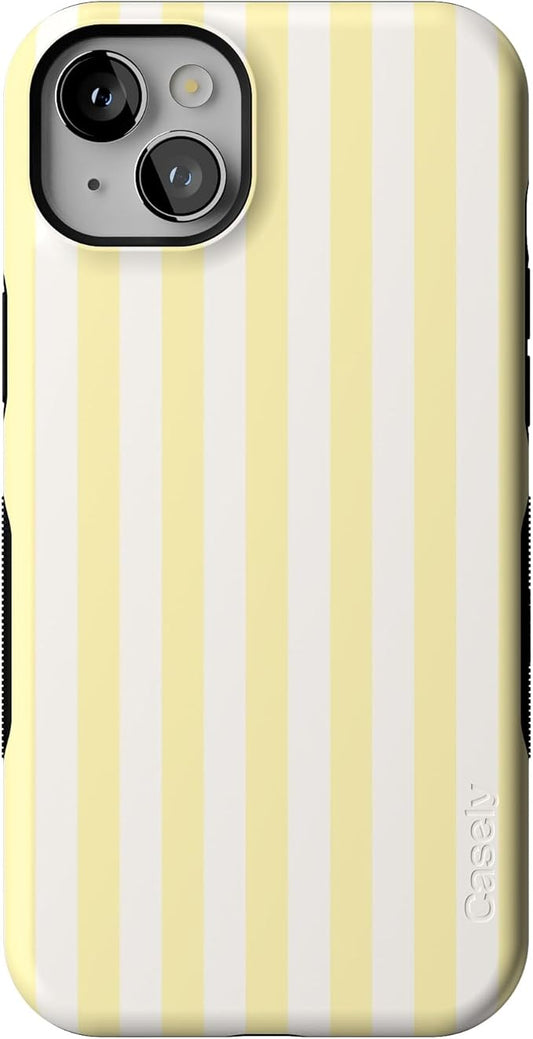 Casely iPhone 14 Case | Yellow Stripes | Sunday Best | Compatible with MagSafe | Bold Protective Design