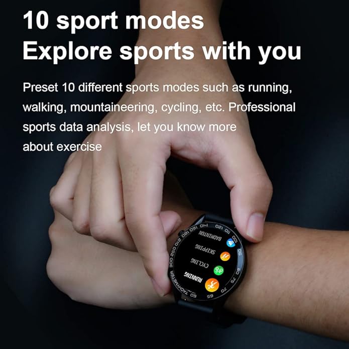 FILIEKEU Men Smart Watch for Android iOS, Bluetooth Calls Voice Chat with Heart Rate/Sleep Monitor Fitness Tracker, 1.3" Full Touch Screen IP67 Waterproof Stainless Steel Activity Tracker for Men