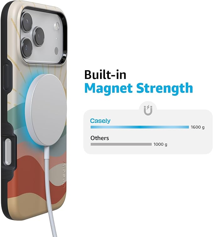 Casely iPhone 17 Pro Case | Here Comes The Sun | Colorblock Sunset | Compatible with MagSafe | Bold Protective Design