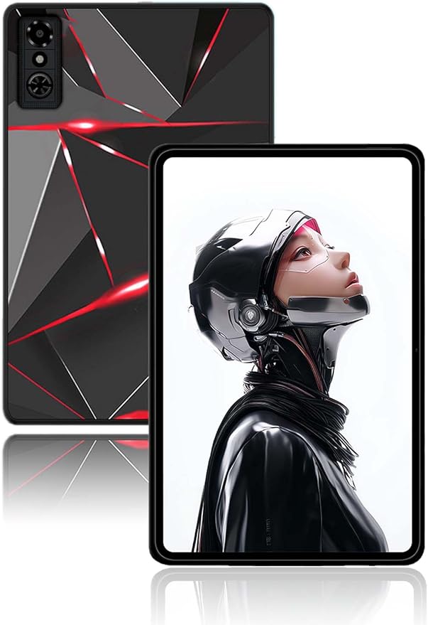 Case for REDMAGIC Astra Gaming Tablet 9.06inch,NOUKAJU Tablet Protection Case,Drop-Resistant,Anti-Scratch,Protection Cover for REDMAGIC Astra(Black-Red)