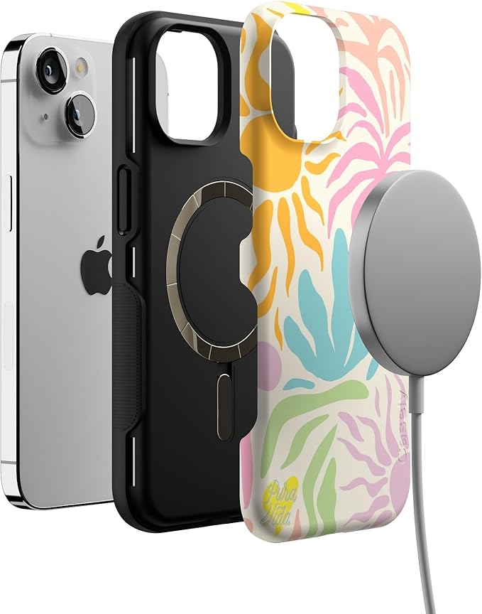 Casely iPhone 14 Case | Oasis | Pura Vida Floral | Compatible with MagSafe | Bold Protective Design