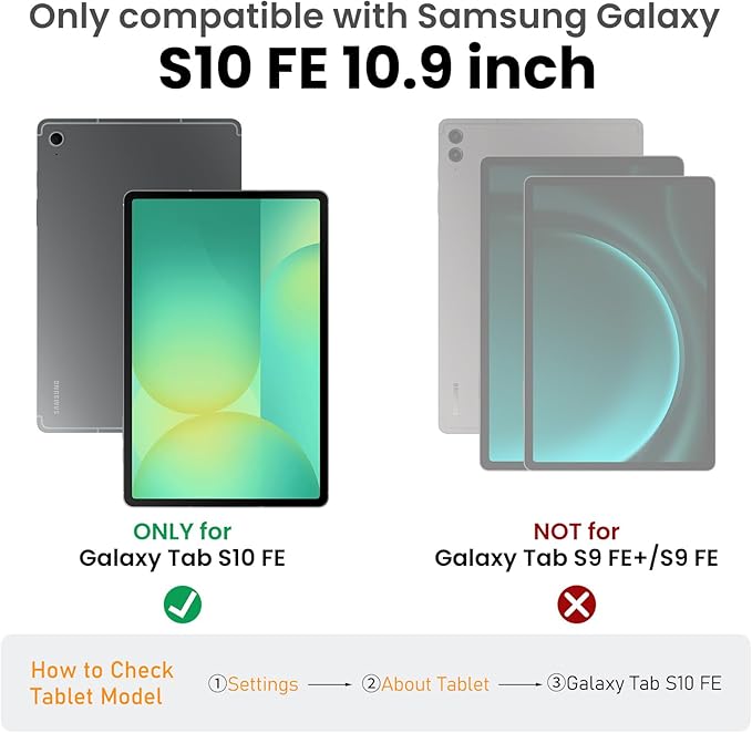 Nillkin for Samsung Galaxy Tab S10 FE Detachable Keyboard Case with 7 Backlit, Kickstand, Trackpad, S Pen Holder, for Samsung Tablet S10 FE Keyboard 10.9 inch