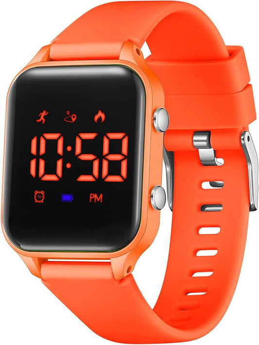 Kids Digital Watches for Boys Girls, Sports Watch with Fitness Tracker, Pedometer, Alarm Clocks, Stopwatch, No App Needed Waterproof Kids Watch, Gift for Teens Student Girls Boys Ages 5-14