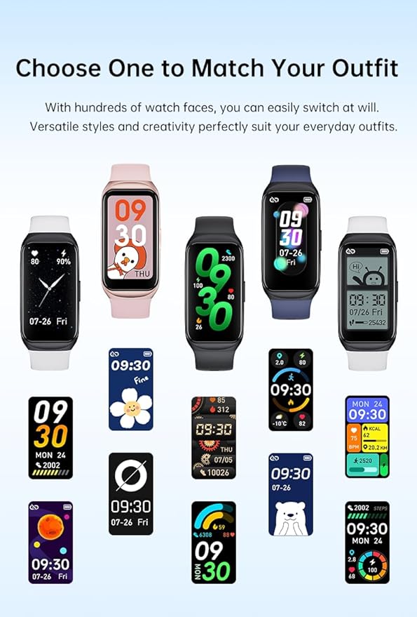 MEHRI Fitness Tracker - Smart Watch with 24/7 Heart Rate, Blood Pressure & Oxygen, Sleep & Stress Monitoring, IP68 Waterproof, Activity Tracker, Step Count, Calories, Distance & More (Pink)