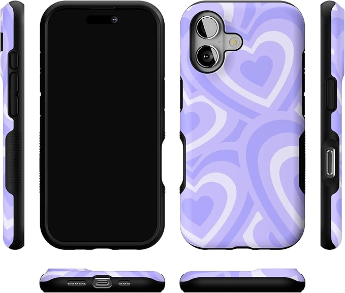 Casely iPhone 17 Case | Love Song | Lavender Heart | Bold Protective Design | Compatible with MagSafe