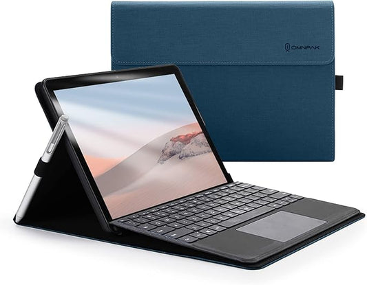 Omnpak Protective Case for Surface Go 4 2023/Go 3 2021/Go 2 2020/Go 2018 with Stylus Holder, Multiple Angle Slim Lightweight Cover, Compatible with Type Cover Keyboard（Keyboard Not Included）