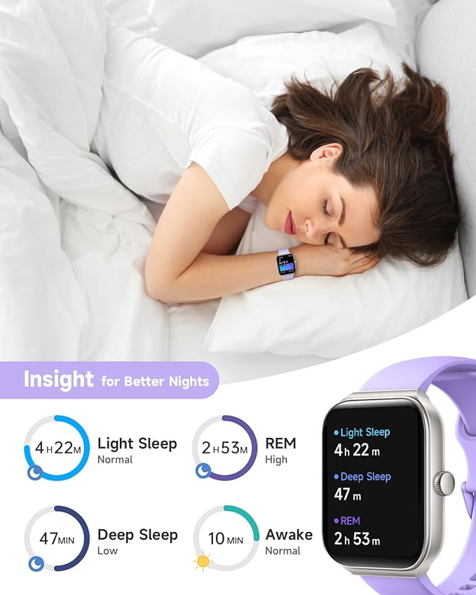 Smart Watch for Women Alexa Built-in, 1.95" Fitness Tracker with Answer/Make Calls, IP68 Waterproof/Heart Rate/Sleep Tracker/100 Sport Modes, Fitness Watch Compatible Android iOS