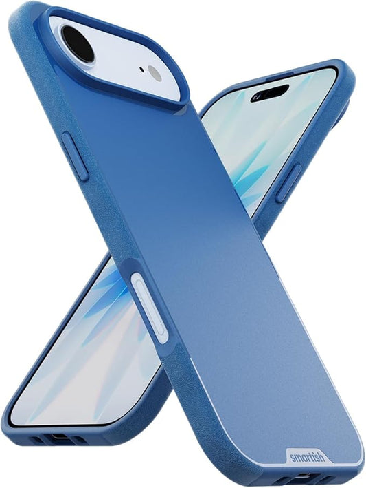 Smartish® iPhone Air MagSafe Case - Gripmunk Magnetic Slim Case [Lightweight + Protective] Thin Grip Cover with Microfiber Lining for Apple iPhone Air - Blues on The Green